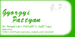 gyorgyi pattyan business card